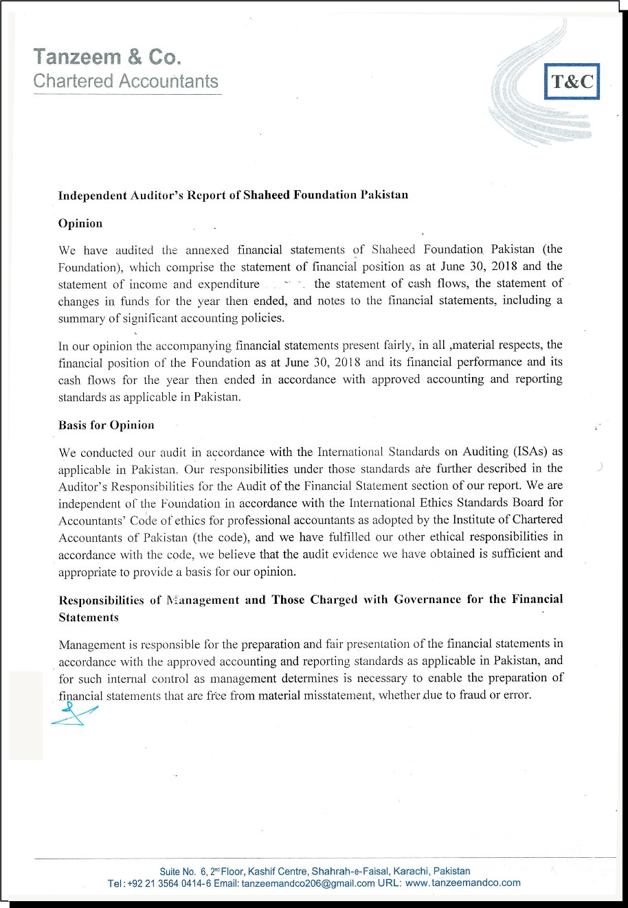 SFP Audit Report 2018 SFP Audit Report 2018