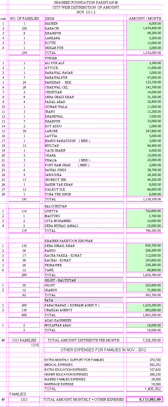 Monthly Financial Report November 2012 Monthly Financial Report November 2012