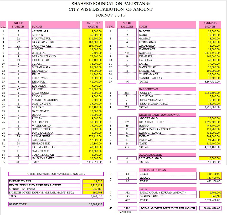 Monthly Financial Report November 2015 Monthly Financial Report November 2015