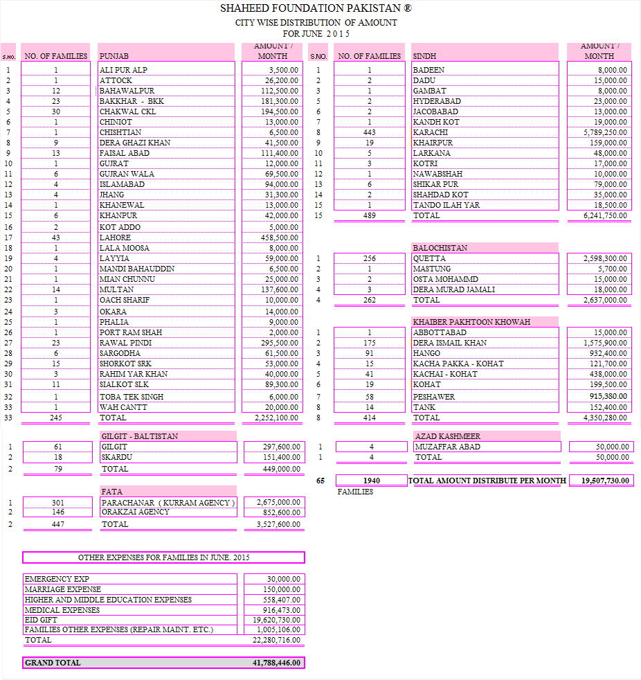 Monthly Financial Report June 2015 Monthly Financial Report June 2015